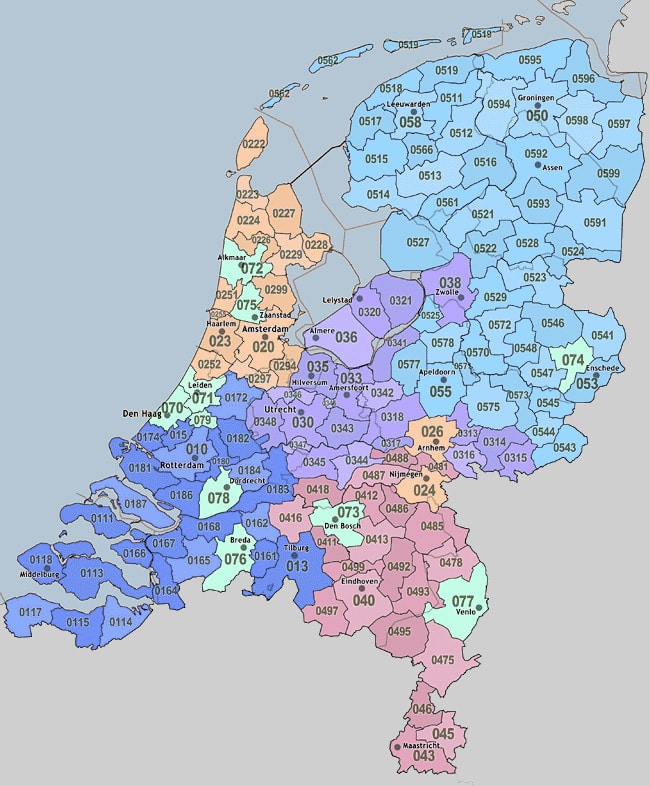 vaak gazon Gloed Netnummers Nederland, een overzicht van alle netnummers in Nederland